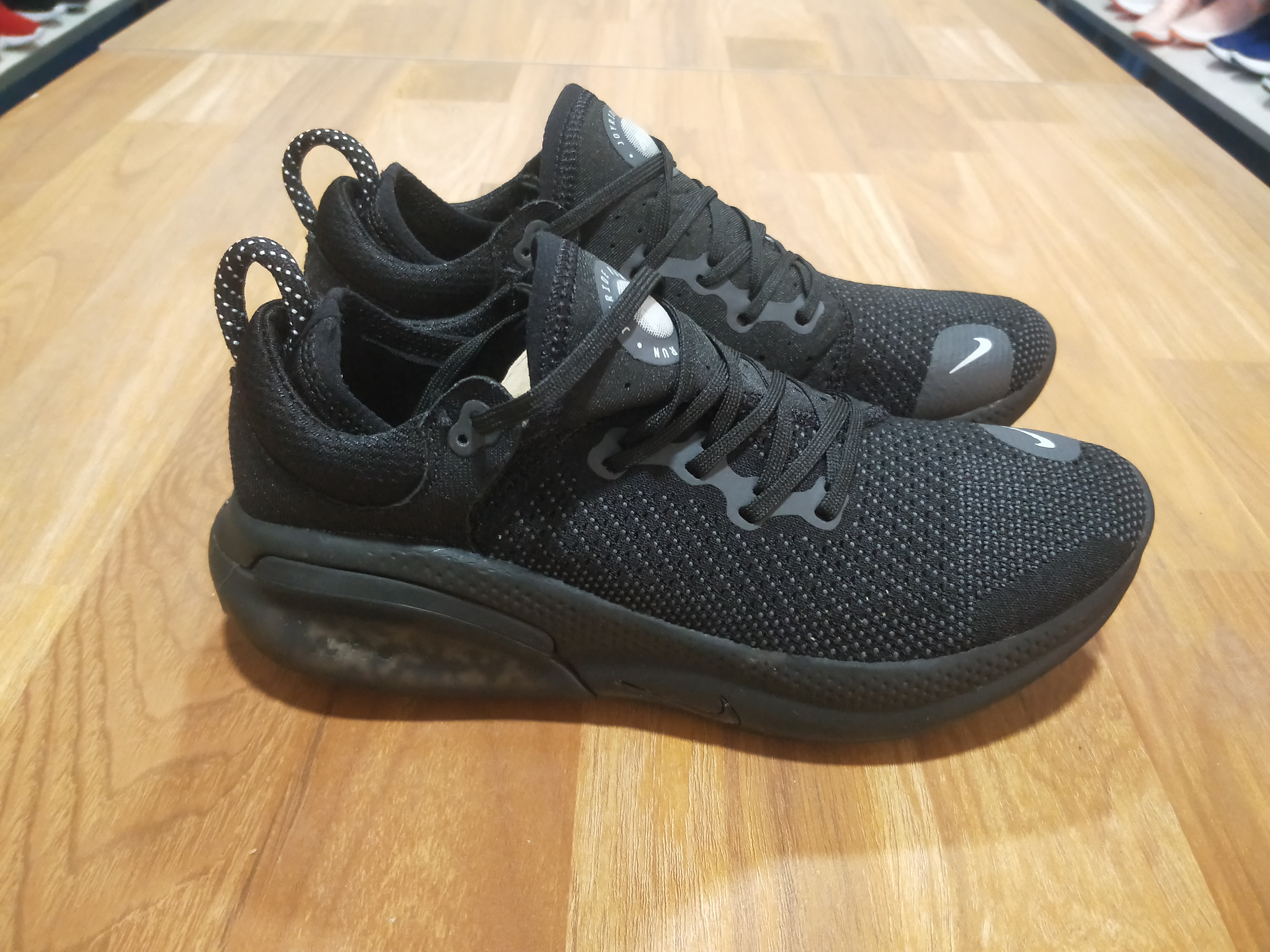 Women Nike Joyride Run FK All Black Shoes - Click Image to Close